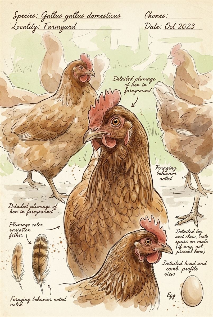 A hen in a backyard flock
