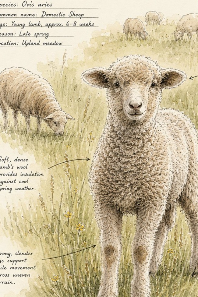 Lambs on pasture